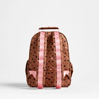 Cheetah Hearts Small Kids Backpack with Side Pockets