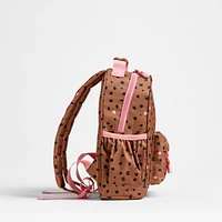 Cheetah Hearts Small Kids Backpack with Side Pockets