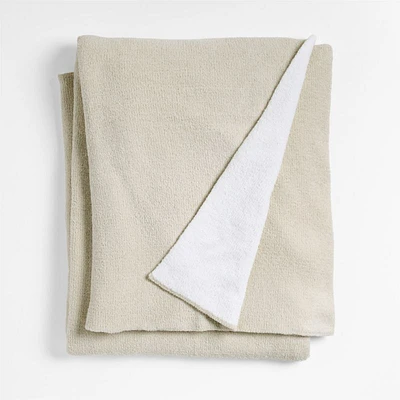 Reversible Stone Tan Chenille Kids Blanket