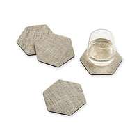 Chilewich Crepe Neutral Coasters, Set of 4