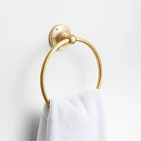 Classic Round Brushed Brass Bathroom Hand Towel Ring