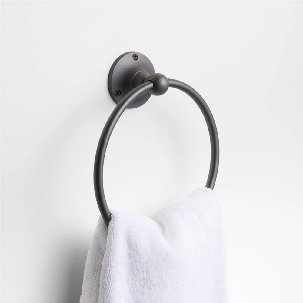 Classic Round Brushed Bronze Bathroom Hand Towel Ring