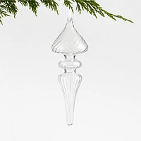 Small Glass Finial Christmas Tree Ornament, Set of 4