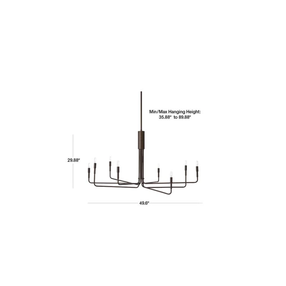 Clive 8-Arm Bronze Chandelier Light