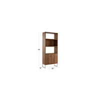 Clybourn 32" Walnut Storage Bookcase