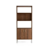 Clybourn 32" Walnut Storage Bookcase