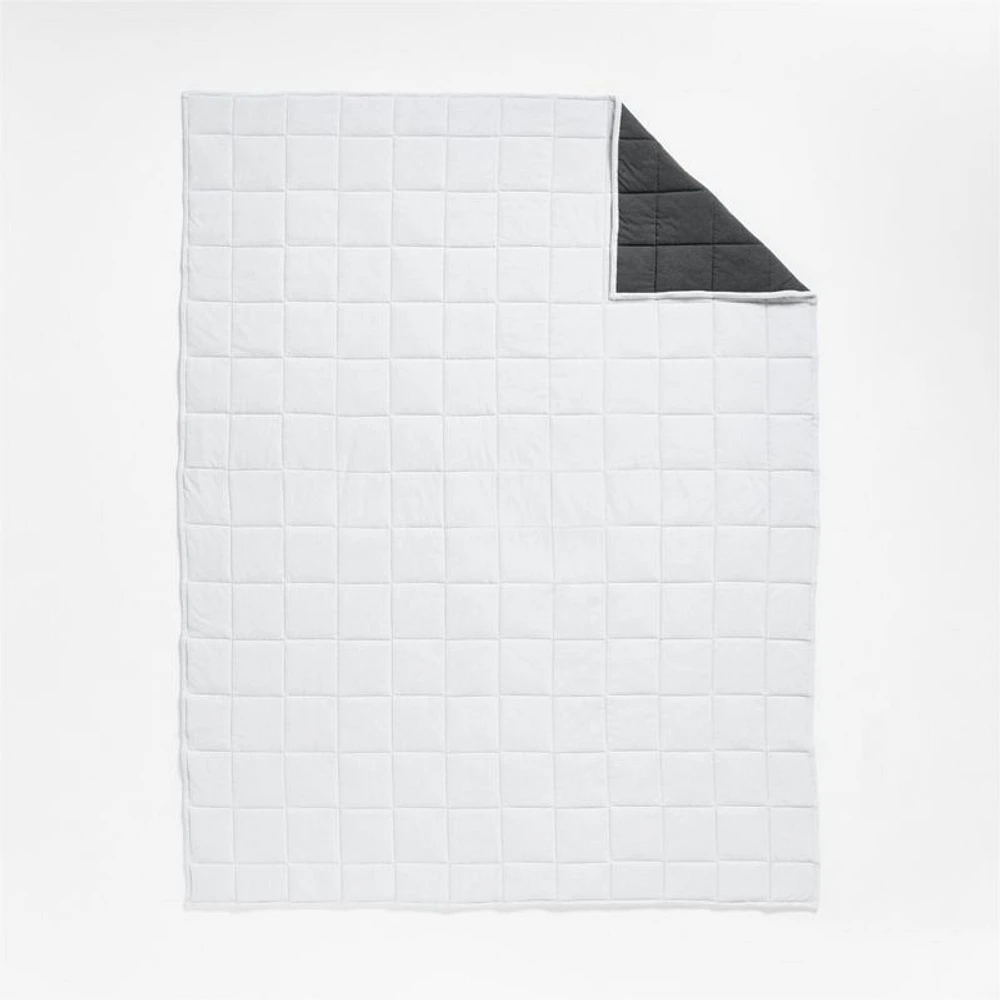 Comfy Tee Charcoal Reversible Organic Cotton Jersey Kids Twin Quilt