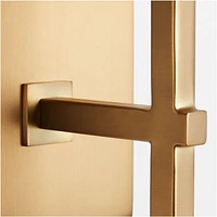 Coquina Burnished Brass Wall Sconce Light with Glass Shade