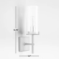 Coquina Burnished Brass Wall Sconce Light with Glass Shade