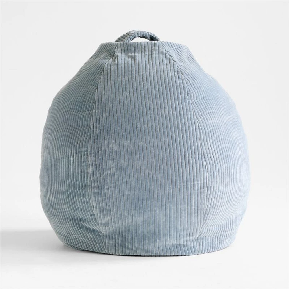 Bay Blue Large 40" Corduroy Kids Lounge Bean Bag Chair Cover
