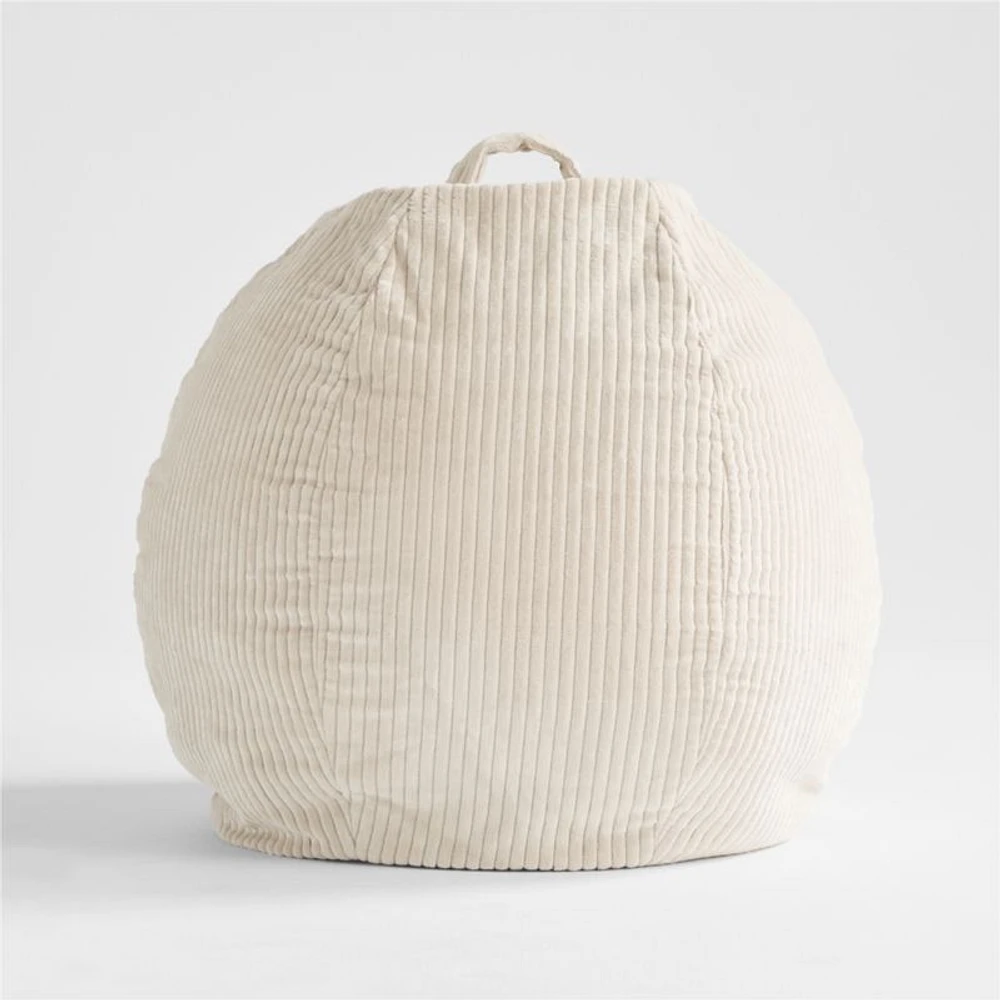 Stone Tan Small Corduroy Kids Lounge Bean Bag Chair Cover
