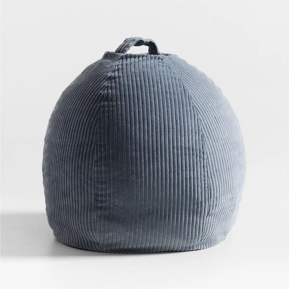 Bay Blue Small 30" Corduroy Kids Lounge Bean Bag Chair Cover