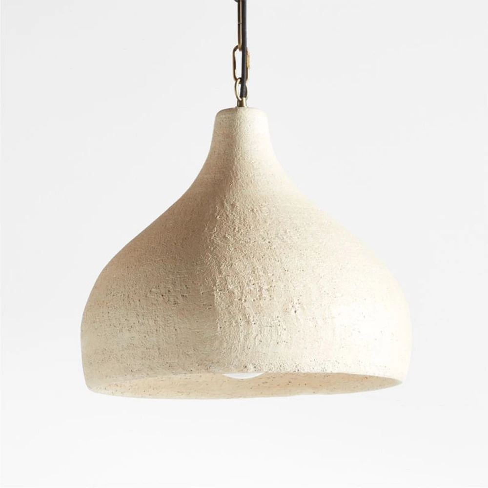 Corfu Large Cream Ceramic Pendant Light