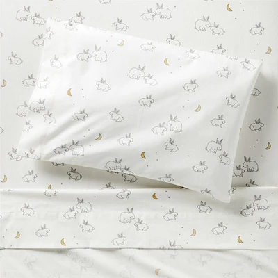 Stay Cool Cozy Bunny Organic Cotton Toddler Sheet Set