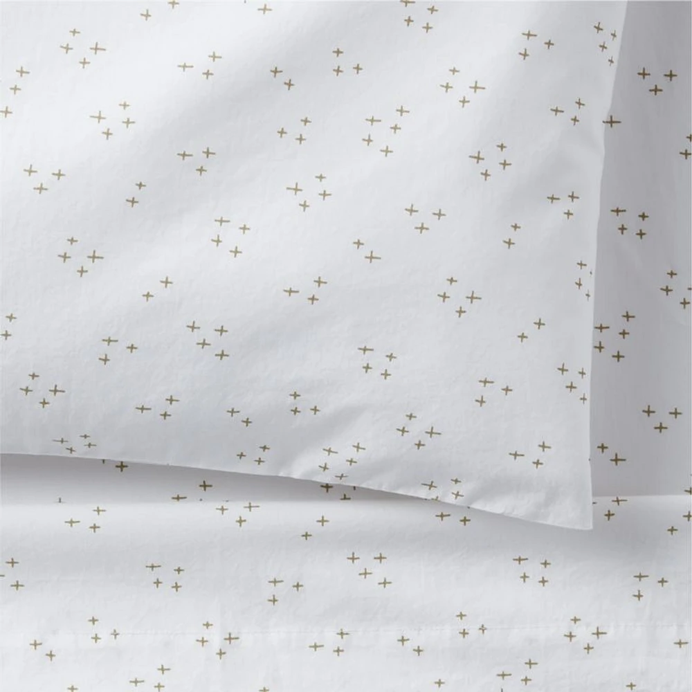 Cozy Cloud Twinkle Willow Green Washed Organic Cotton Toddler Sheet Set