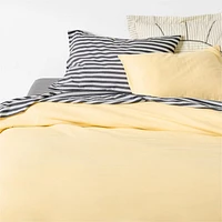 Supersoft Straw Yellow Organic Cotton Gauze Kids Full/Queen Duvet Cover