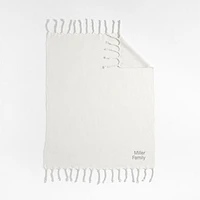 Cozy Fringe 70"x55" Arctic Ivory Throw Blanket