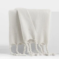 Cozy Fringe 70"x55" Arctic Ivory Throw Blanket