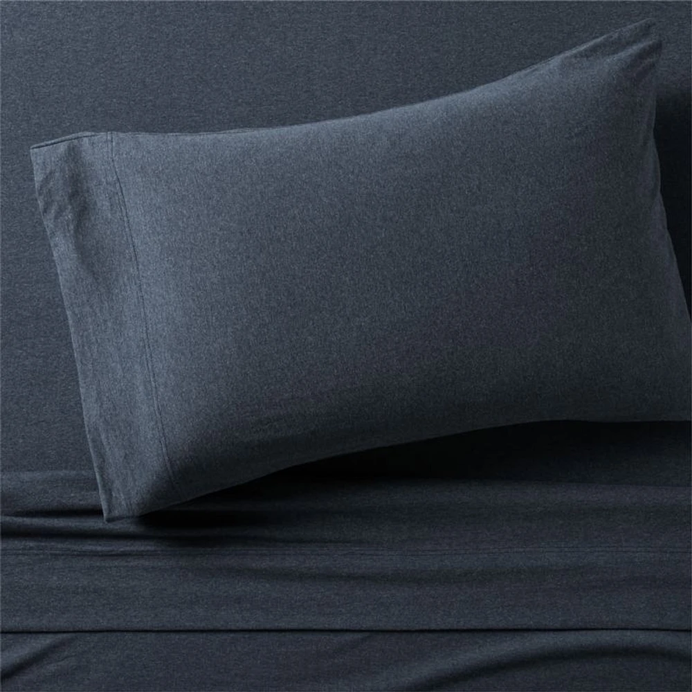 Cozysoft Organic Cotton Jersey Midnight Navy Blue Twin/Twin XL Bed Sheet Set