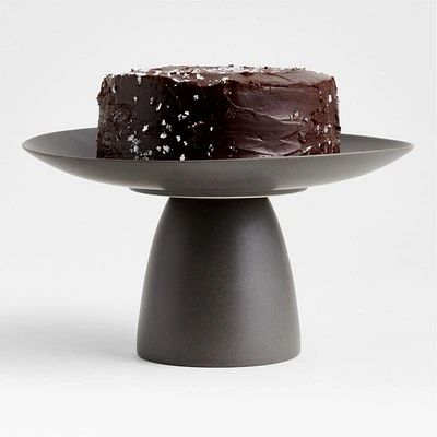 Craft Charcoal Grey Stoneware Pedestal Plate