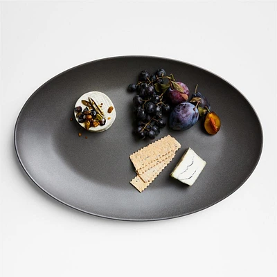 Craft Charcoal Grey Large Stoneware Serving Platter