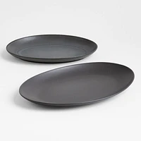 Craft Charcoal Grey Large Stoneware Serving Platter