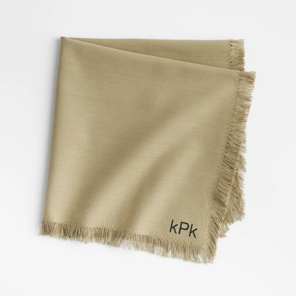 Craft Sage Green Organic Cotton Fringe Napkin