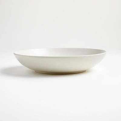 Craft Linen Cream Stoneware Low Bowl
