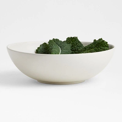 Craft Linen Cream Large Stoneware Serving Bowl