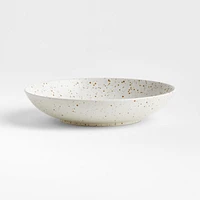 Craft Speckled White Stoneware Low Bowl