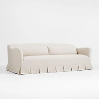 Crawford 90" Slipcovered Sofa with Box-Pleated Skirt by Jake Arnold