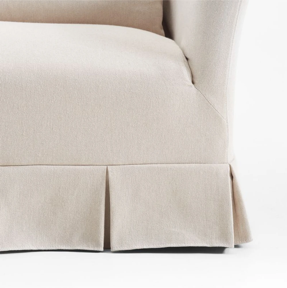Crawford 90" Slipcovered Sofa with Box-Pleated Skirt by Jake Arnold