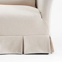 Crawford 90" Slipcovered Sofa with Box-Pleated Skirt by Jake Arnold