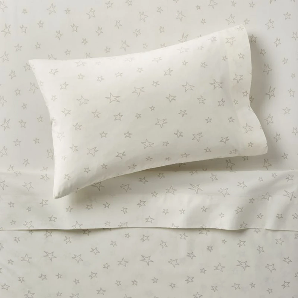 Organic Cream Star Toddler Sheet Set