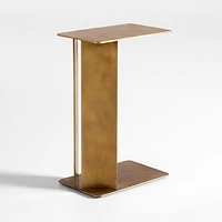 Cruz Burnished Brass Steel Rectangular C Table