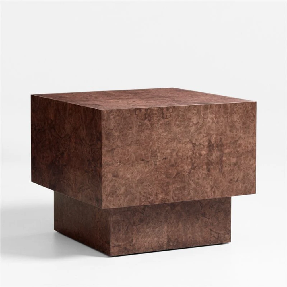 Cubist Burl End Table