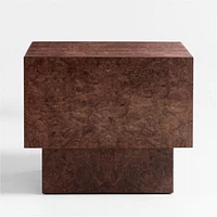 Cubist Burl End Table