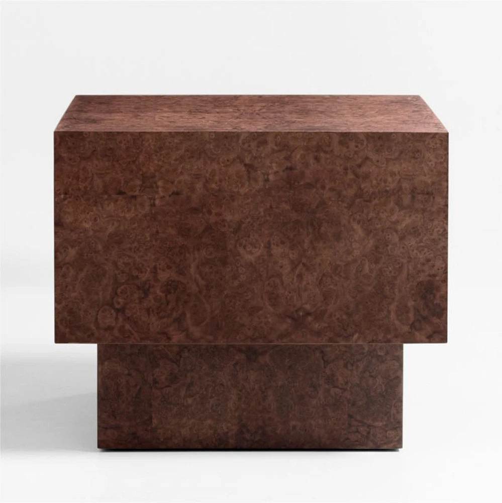 Cubist Burl End Table