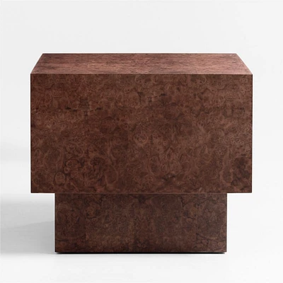 Cubist Burl End Table
