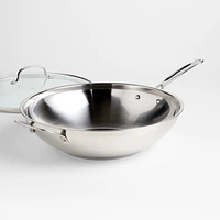 Cuisinart ® Chef's Classic™ Stainless Steel 14" Stir-Fry Pan with Helper Handle and Glass Cover