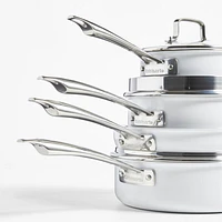 Cuisinart ® 11-Piece Matte White Stainless Steel Cookware Set with Ceramic Non-Stick Fry Pan