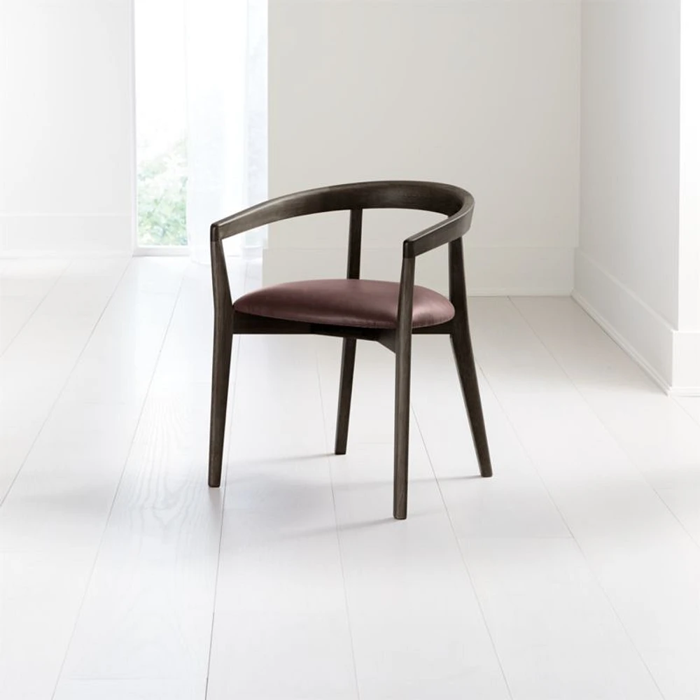 Cullen Dark Stain Merlot Round Back Dining Chair