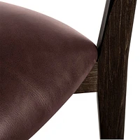 Cullen Dark Stain Merlot Round Back Dining Chair