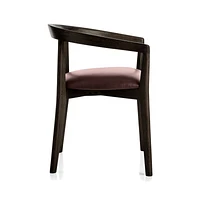 Cullen Dark Stain Merlot Round Back Dining Chair
