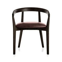 Cullen Dark Stain Merlot Round Back Dining Chair