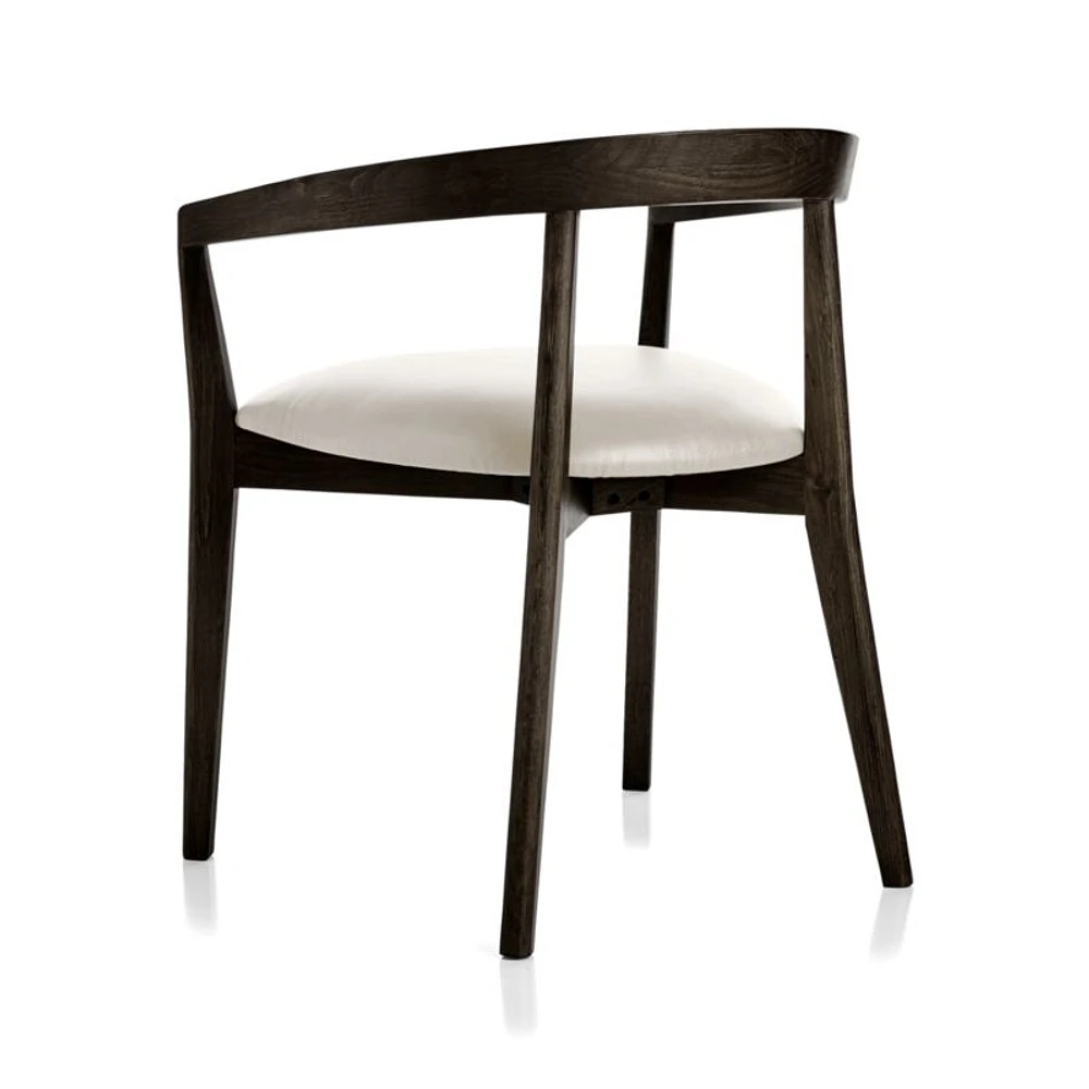 Cullen Dark Stain Sand Round Back Dining Chair