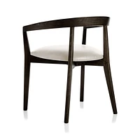 Cullen Dark Stain Sand Round Back Dining Chair