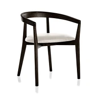 Cullen Dark Stain Sand Round Back Dining Chair