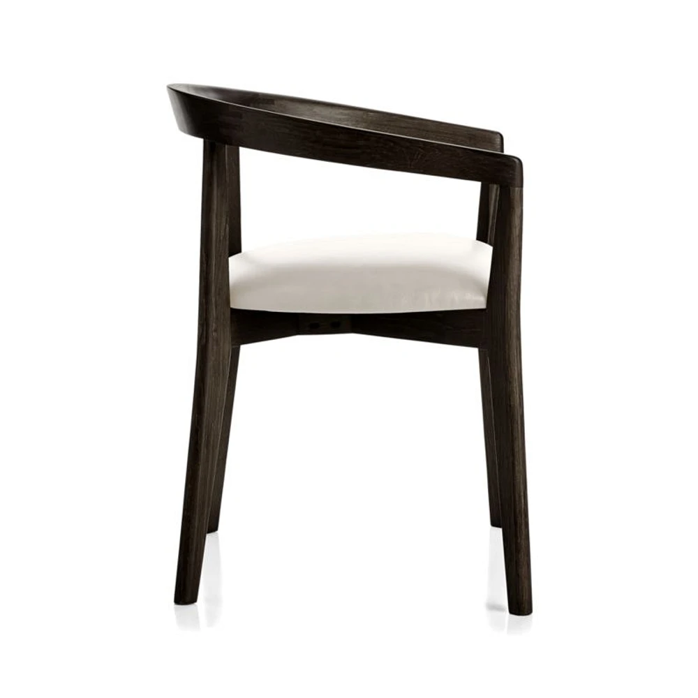 Cullen Dark Stain Sand Round Back Dining Chair