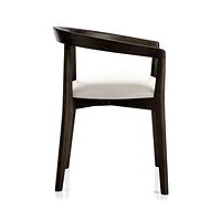Cullen Dark Stain Sand Round Back Dining Chair